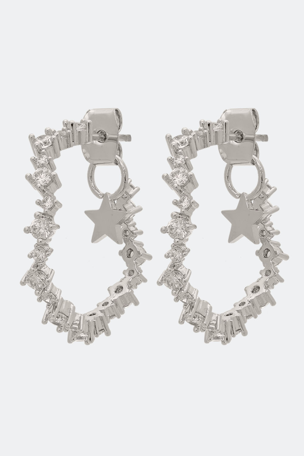 Capella hoops earrings - Crystal (Silver) i gruppen Lily and Rose - Øredobber hos Glitter (253000220201)