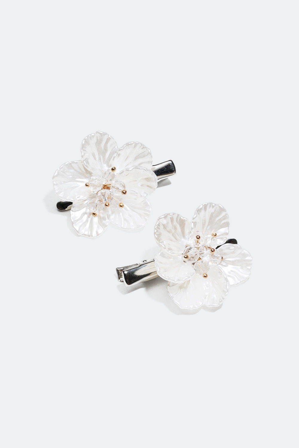 Hårspenner med dekorative blomster i gruppen Håraccessories / Spenner & klemmer / Hårspenner hos Glitter (325531)