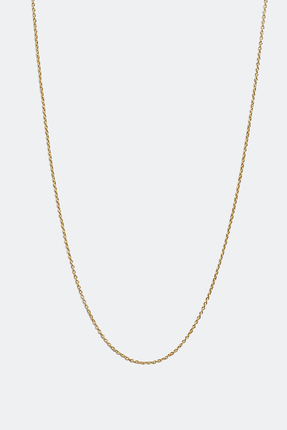 Smalt halskjede forgylt med 18 karat gull, 45 cm i gruppen 18 K Gullbelagt sølv / Halskjeder i 18 K gull hos Glitter (554000262000)