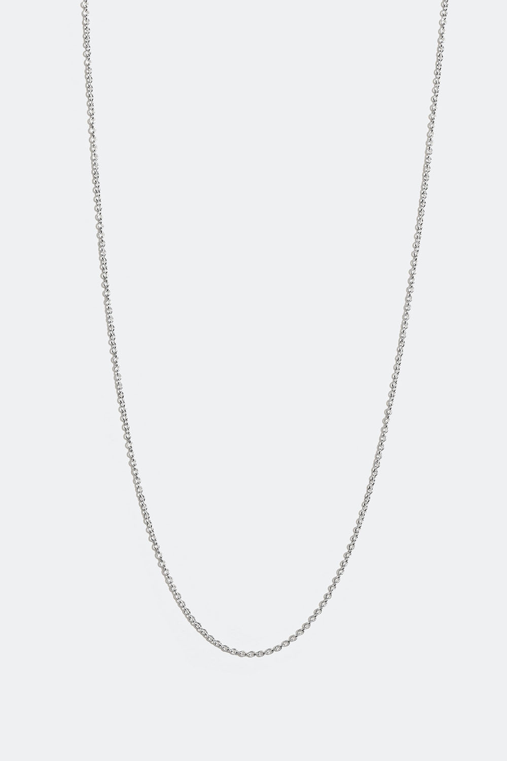 Smalt halskjede i ekte sølv, 40 cm i gruppen Ekte sølv / Sølvhalskjeder / Kjeder i ekte sølv hos Glitter (554000751001)