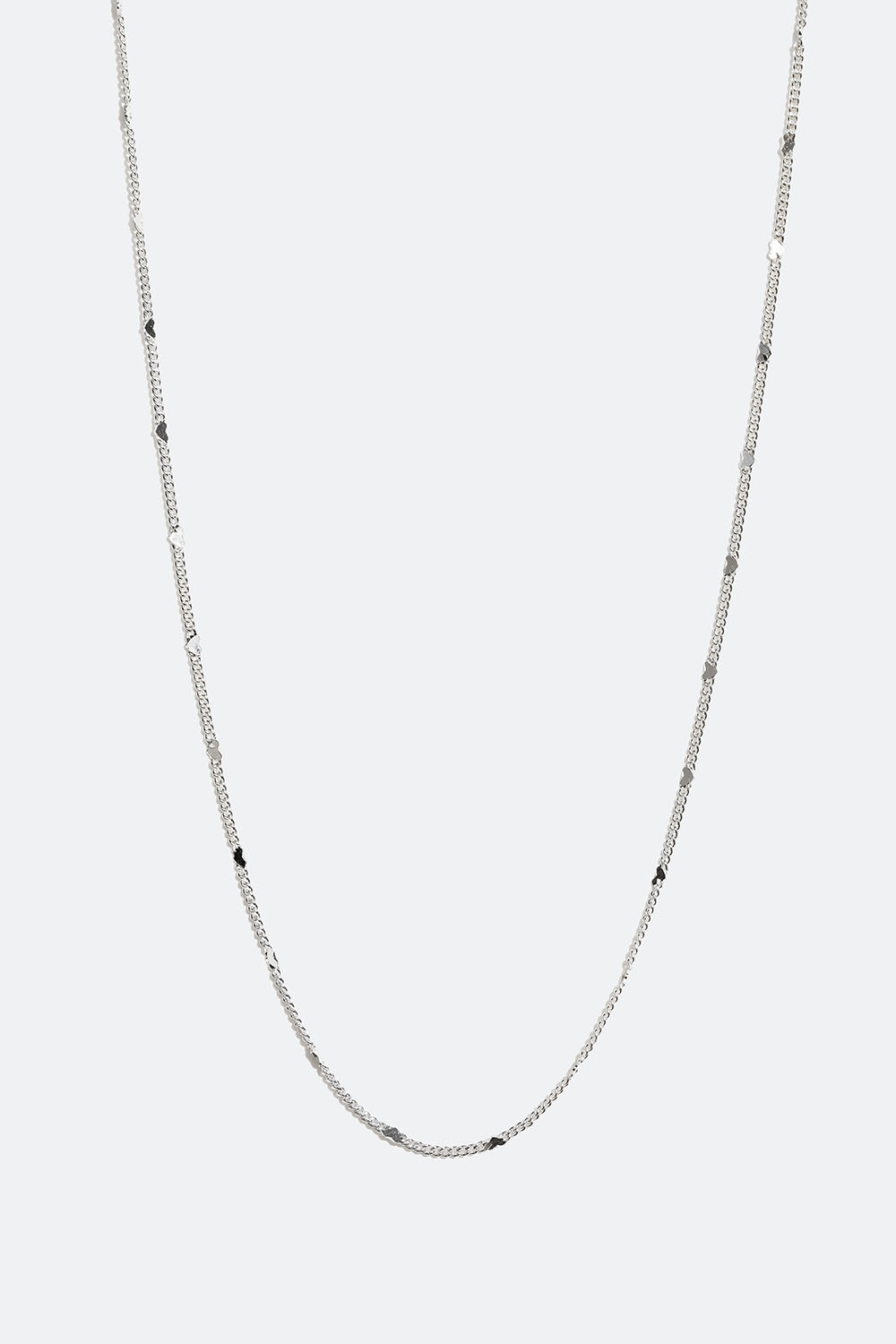 Halskjede i ekte sølv med små hjerter i gruppen Ekte sølv / Sølvhalskjeder hos Glitter (554000891001)