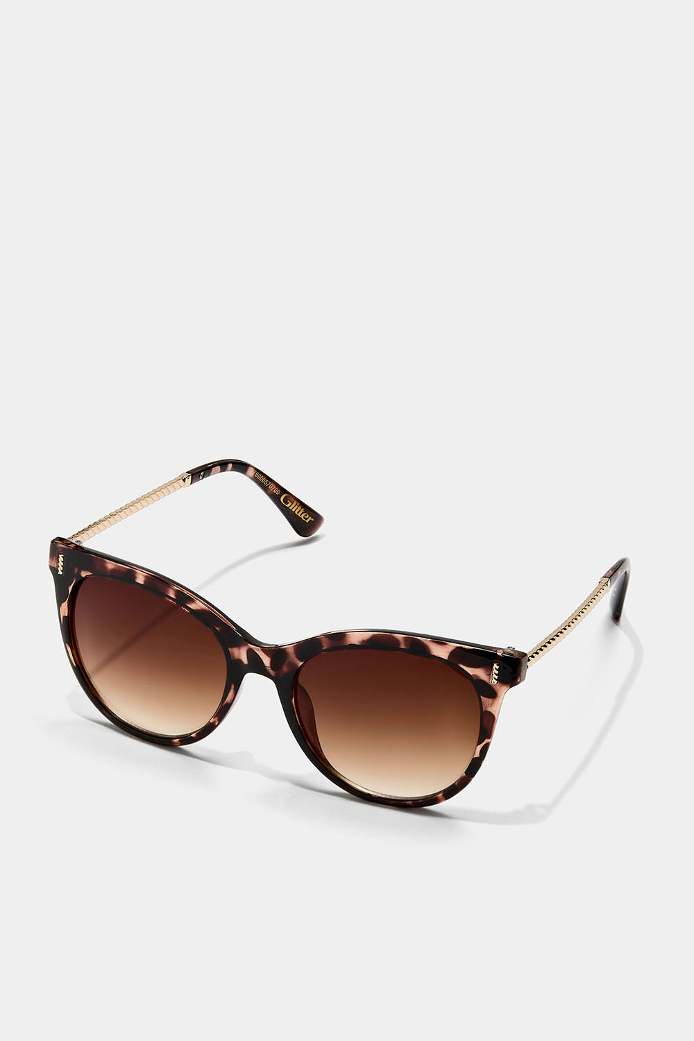 Skilpaddemønstrede solbriller med snodde stenger