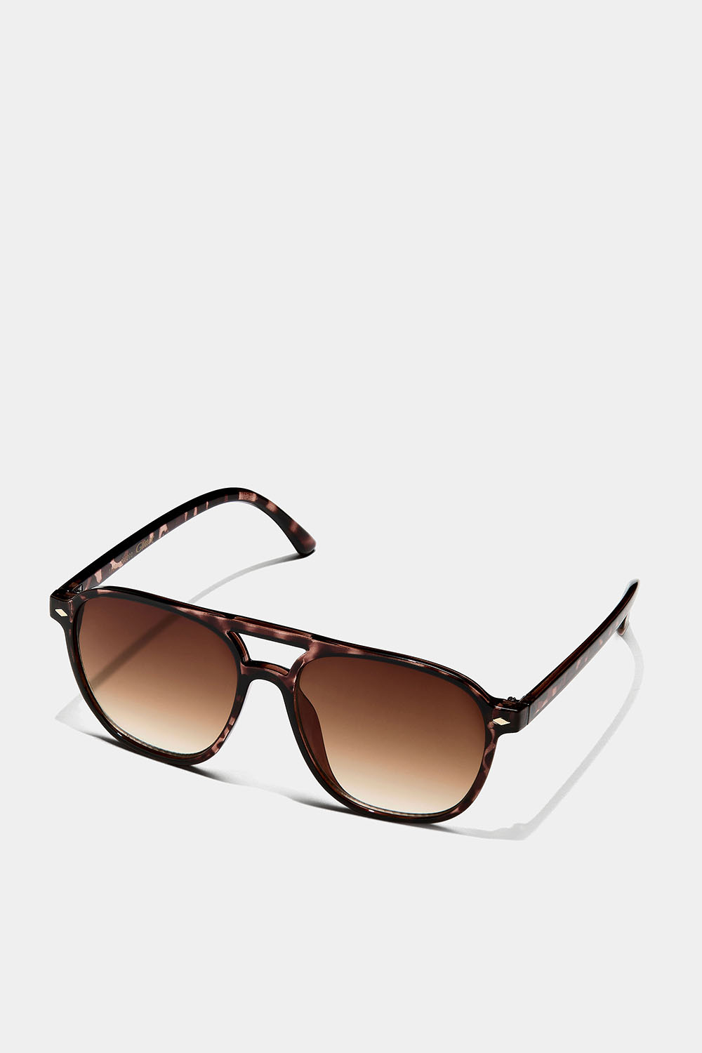 Skilpaddemønstrede solbriller med dobbel bue