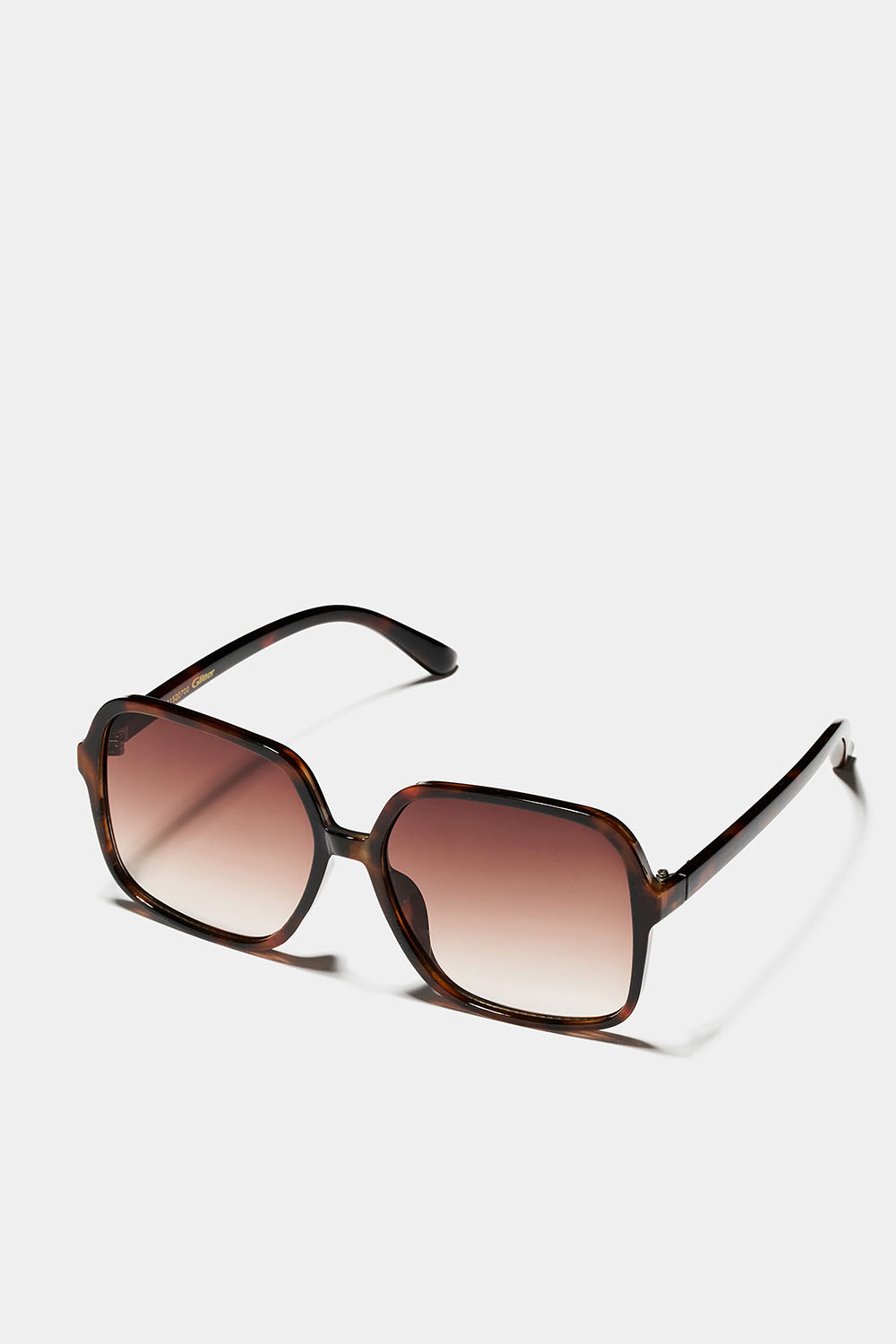 Skilpaddemønstrede, firkantede, overdimensjonerte solbriller