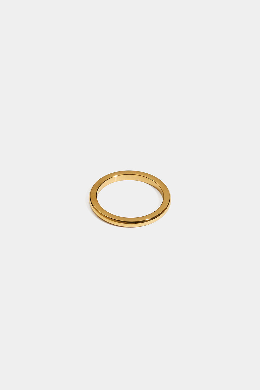 Lillefingerring i stål med 18 karat gull