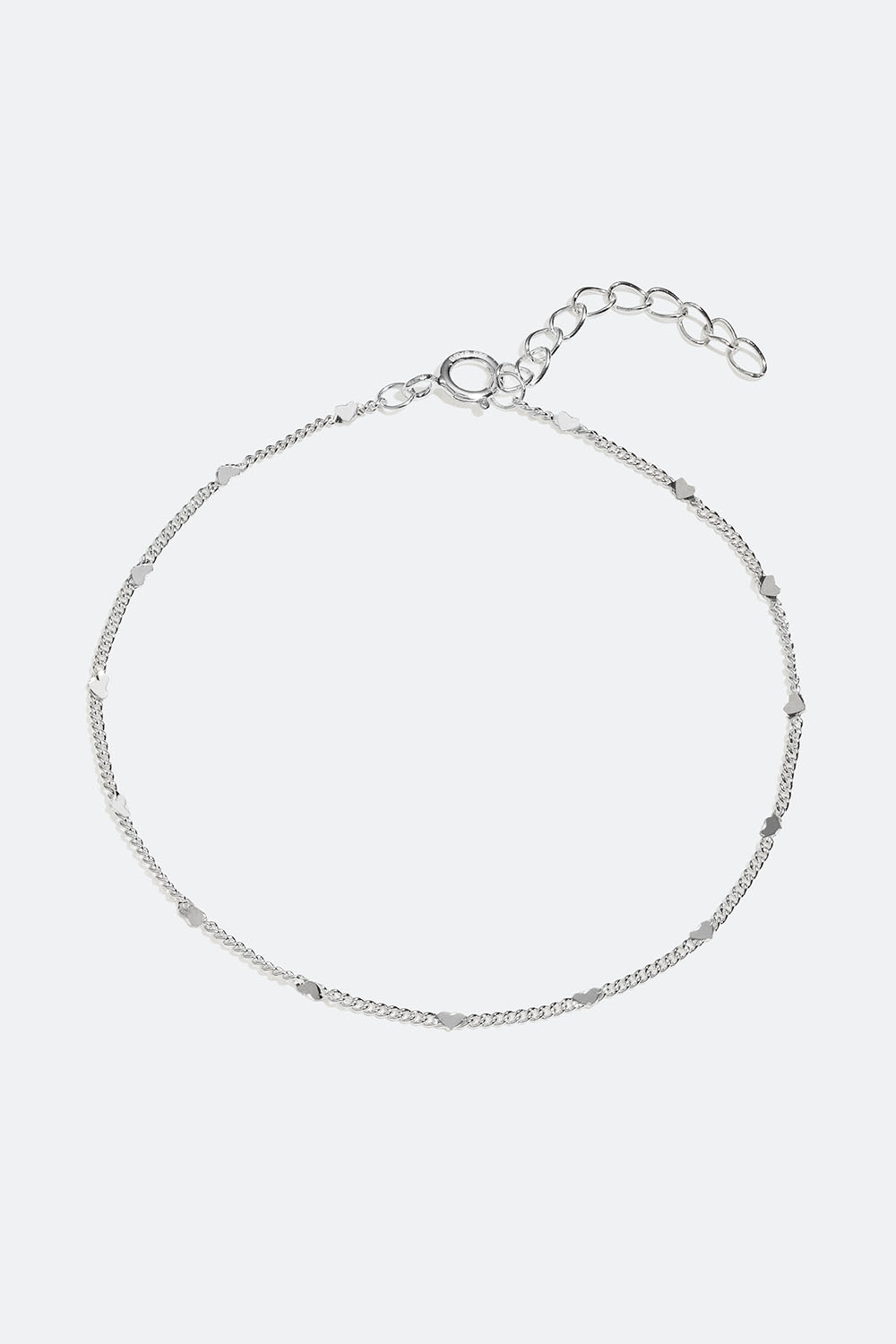 Armbånd i ekte sølv med små hjerter