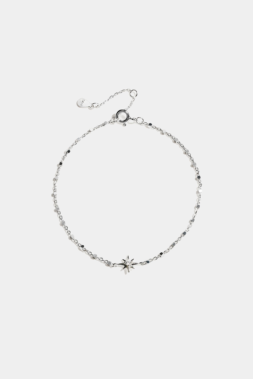 Armbånd i ekte sølv med stjerne og kubisk zirkonia